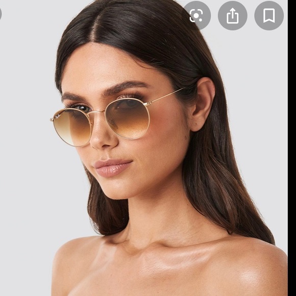 ray ban round metal gradient